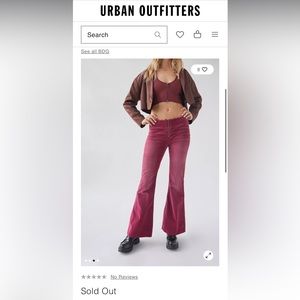 Urban Outfitters Flare Pink/Red pants. Size 27 waist (S-M)